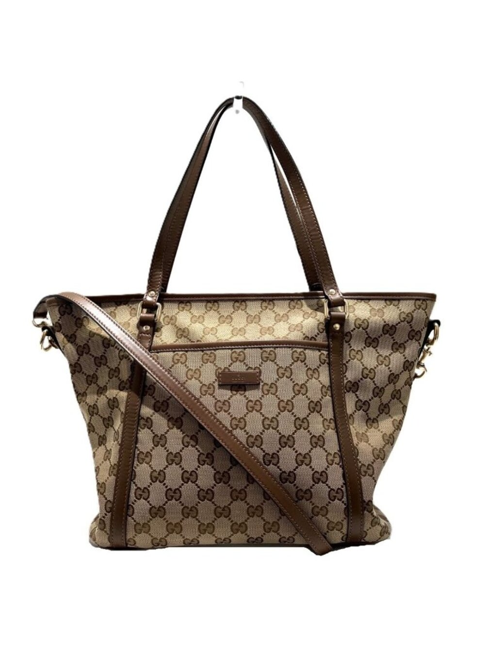 Gucci 2-Way Tote Bag GG Canvas Leather